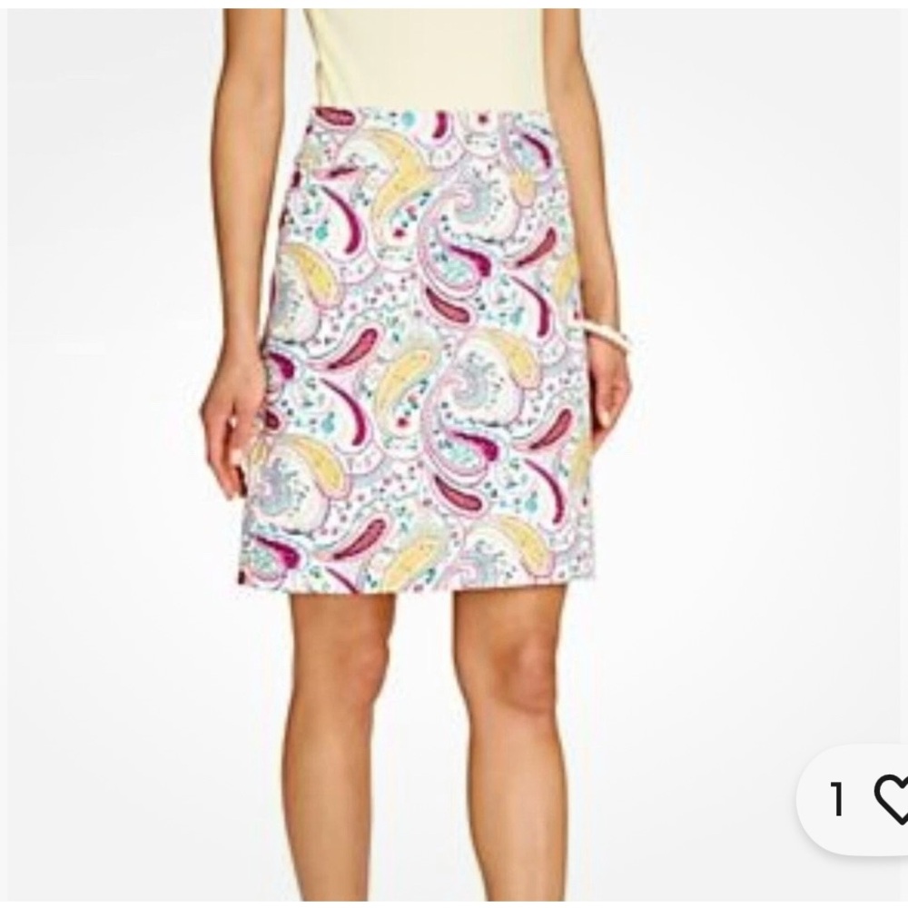 Talbots Paisley A-Line Skirt Women Size 6 Cottagecore Preppy Spring Summe
